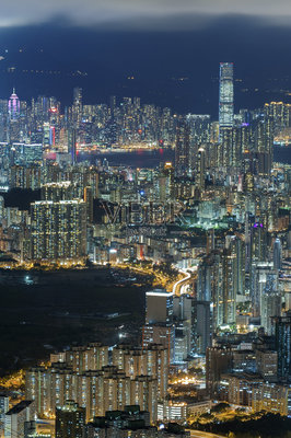 香港城市夜照片摄影